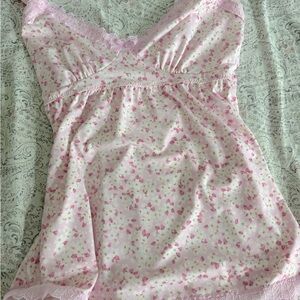Sleep top flower pink